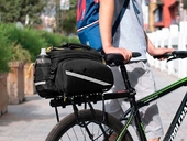 Велосипедная сумка на багажник CoolChange Bag 1680D PU (35L) Black - Фото 9