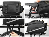 Велосипедная сумка на багажник CoolChange Bag 1680D PU (35L) Black - Фото 5