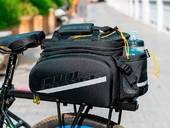 Велосипедная сумка на багажник CoolChange Bag 1680D PU (35L) Black - Фото 8