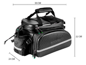 Велосипедная сумка на багажник RockBros 240D PU (35L) Carbon - Фото 1